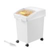 Rice Storage Container, 6.6Gallon/25L x3 Capacity Large Dog Food Dispenser Bin, Kitchen Ingredient Grain Cereal Flour Bin