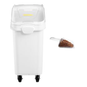 Rice Storage Container, 21Gallon/80L Capacity Large Dog Food Dispenser Bin, Kitchen Ingredient Grain Cereal Flour Bin, Pet food Containers with Wheels