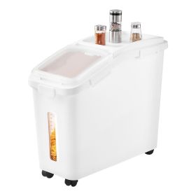 Rice Storage Container, 11.4Gallon/50L Capacity Large Dog Food Dispenser Bin, Kitchen Ingredient Grain Cereal Flour Bin