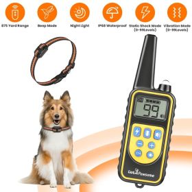 Dog Training Collar With Remote (Option: Yellow 1 Collar)