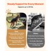 Dog Stairs for Car, 4 Steps Extra Wide Foldable Dog Ramp for Large Dogs with Non-Slip Surface, Portable Lightweight Pet Stairs Ladder for Car, SUV
